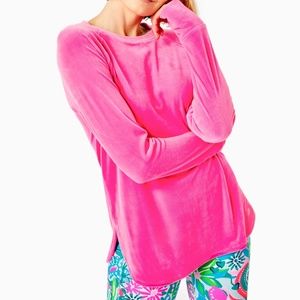 Lilly Pulitzer Blythe Velour Top - worn once